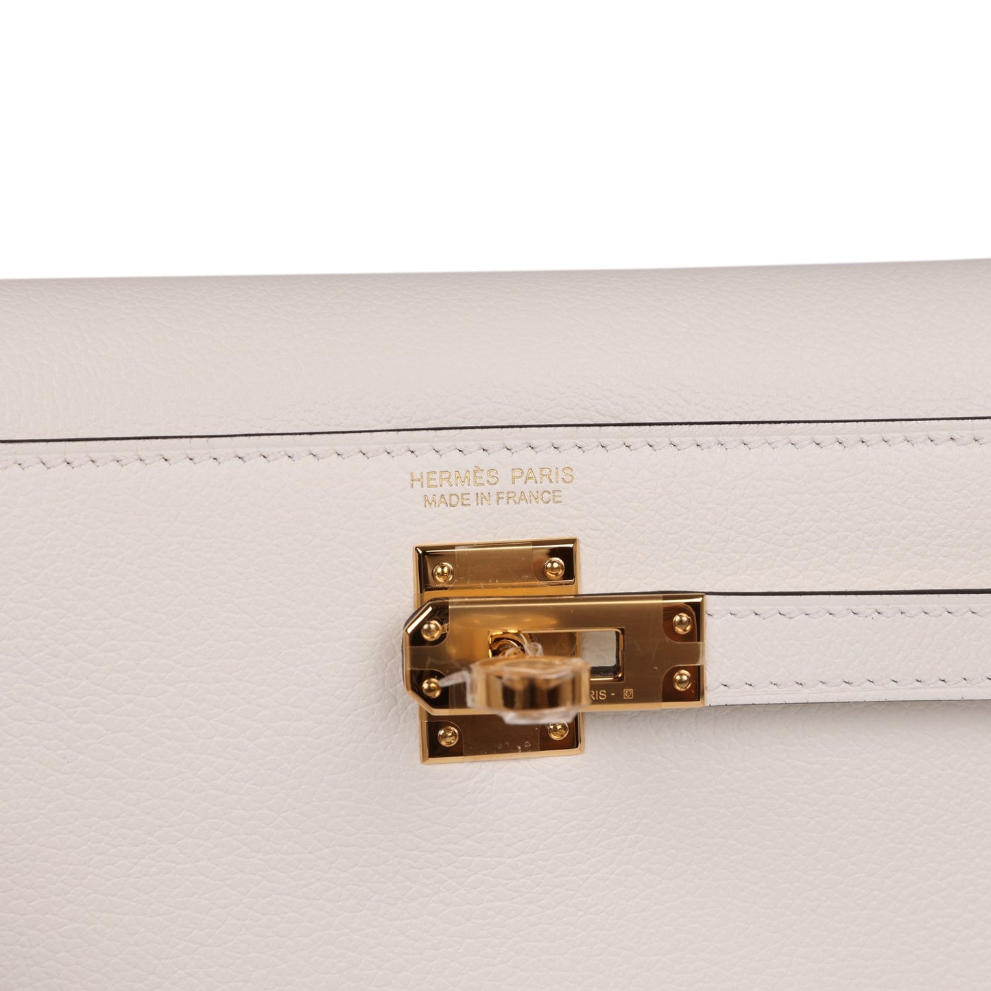 Hermes Kelly Danse White Evercolor Gold Hardware