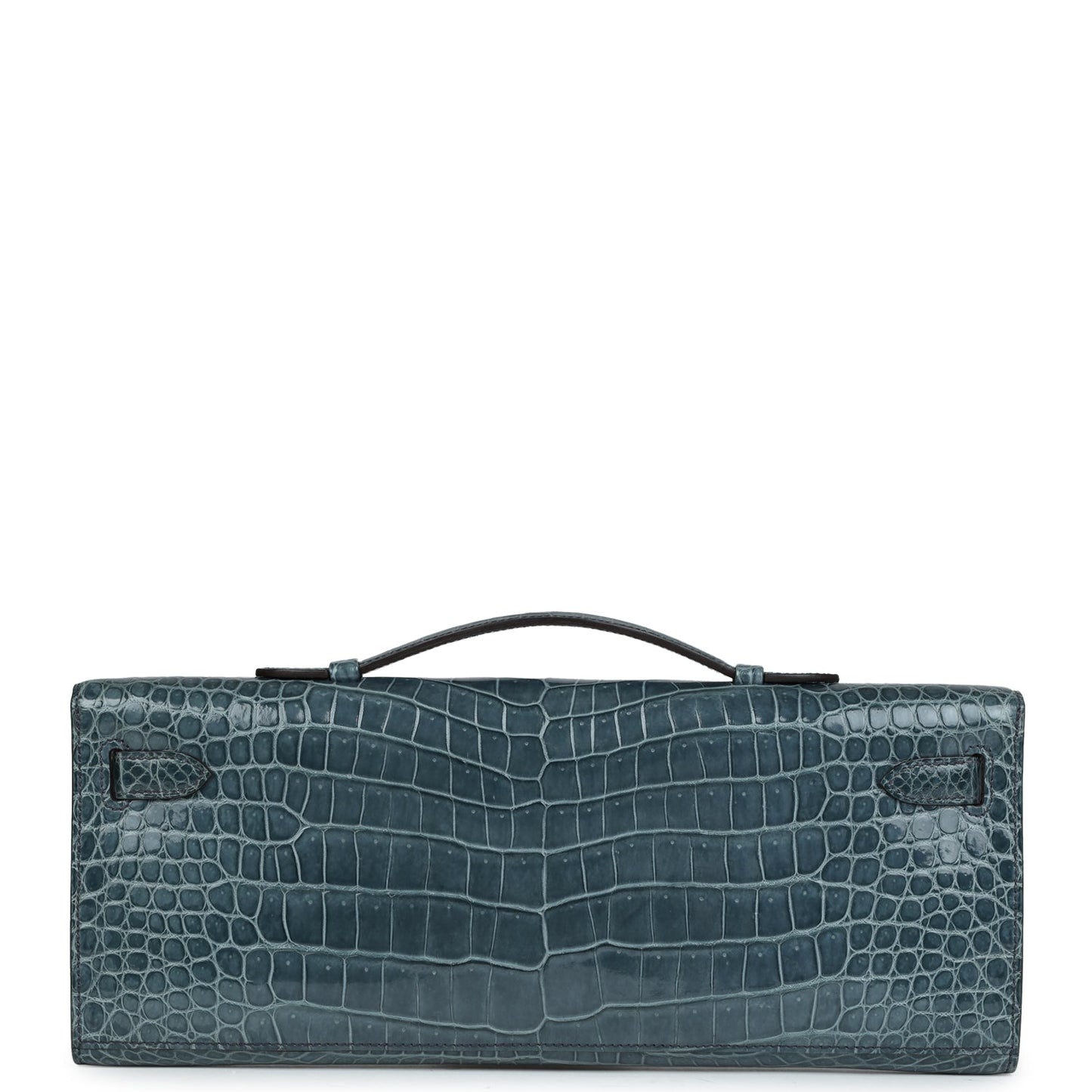 Hermes Kelly Cut Colvert Shiny Porosus Crocodile Gold Hardware