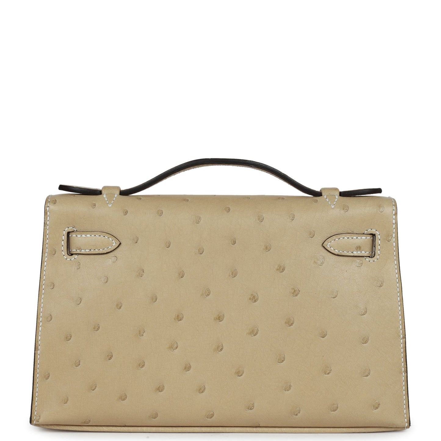 Hermes Kelly Pochette Trench Ostrich Gold Hardware