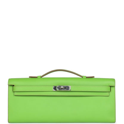 Hermes Kelly Cut Vert Cru Swift Palladium Hardware