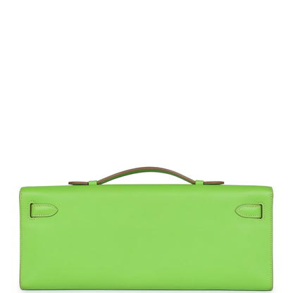 Hermes Kelly Cut Vert Cru Swift Palladium Hardware