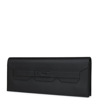 Hermes Shadow Kelly Cut Black Swift Calfskin