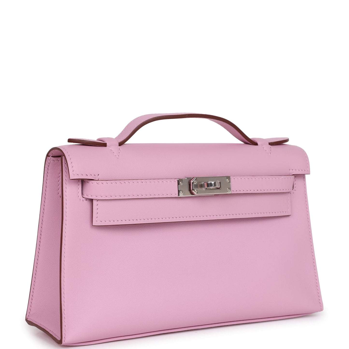 Hermes Kelly Pochette Mauve Sylvestre Swift Palladium Hardware