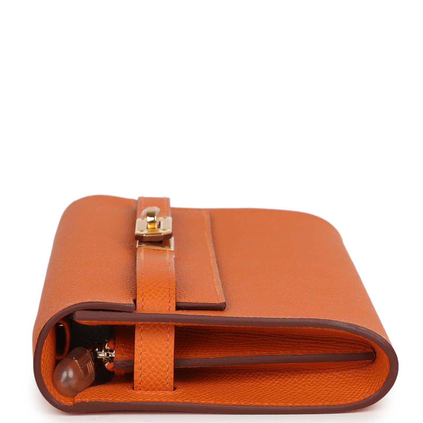 Hermes Kelly Wallet To Go Orange Epsom Gold Hardware