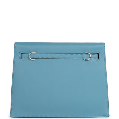 Hermes Kelly Danse Anate Blue Jean Swift Palladium Hardware