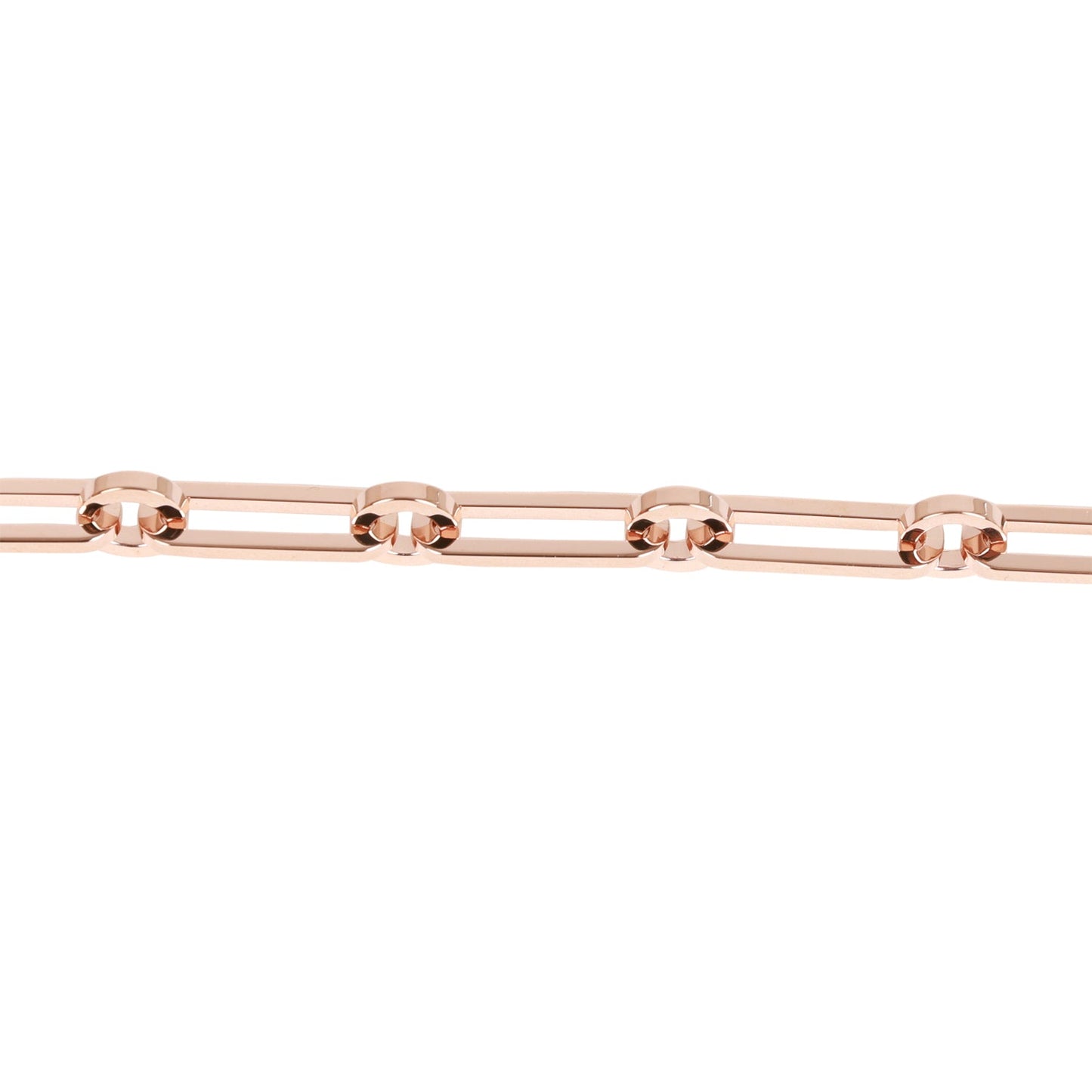 Hermes 18k Rose Gold Diamond Pave PM Kelly Chaine Bracelet