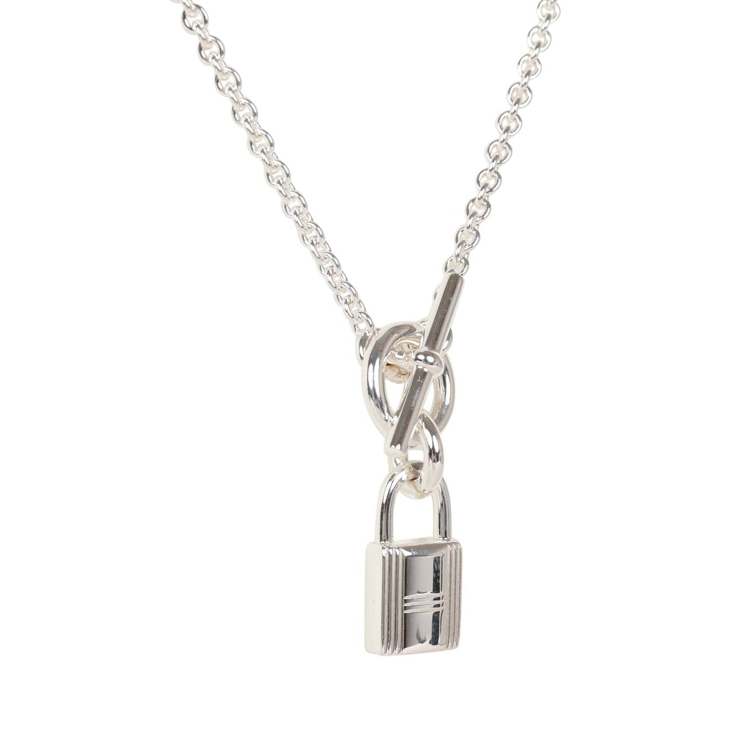 Hermes Kelly Cadenas Silver .925 Pendant Necklace