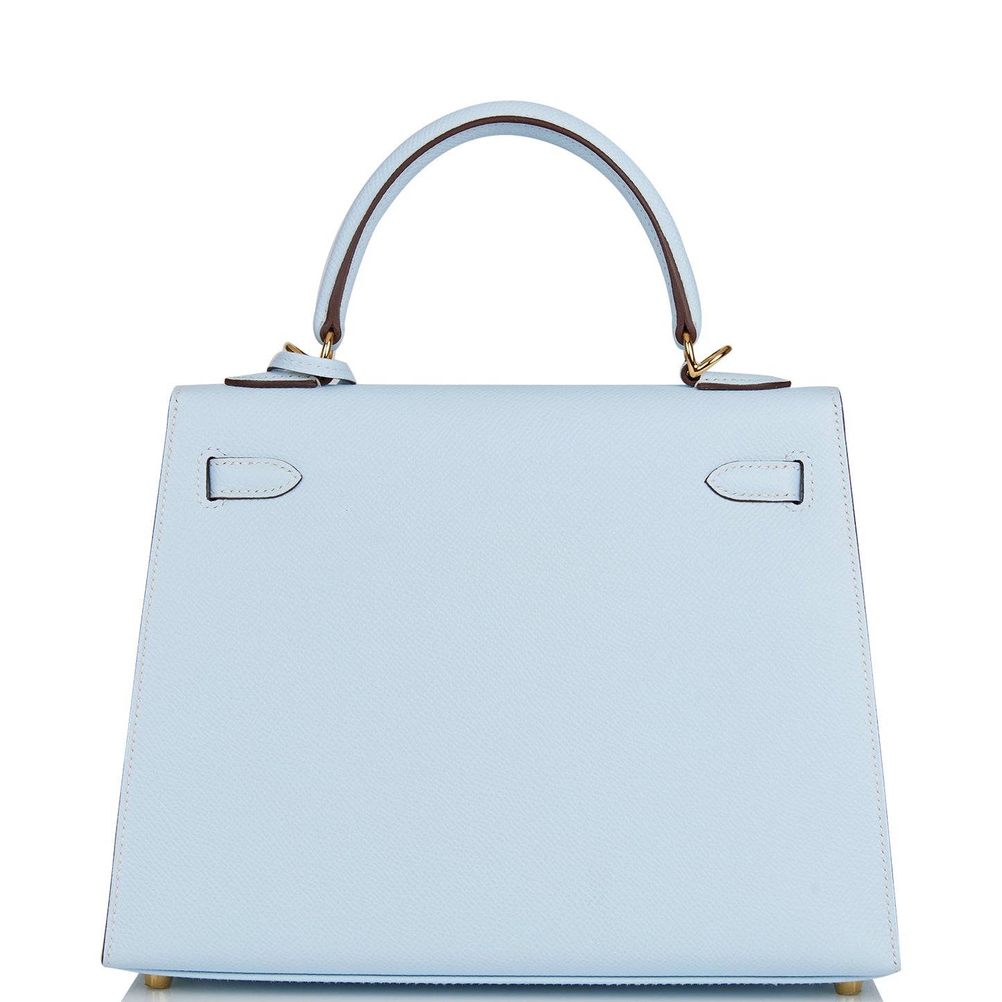 Hermes Kelly Sellier 25 Bleu Brume Epsom Gold Hardware