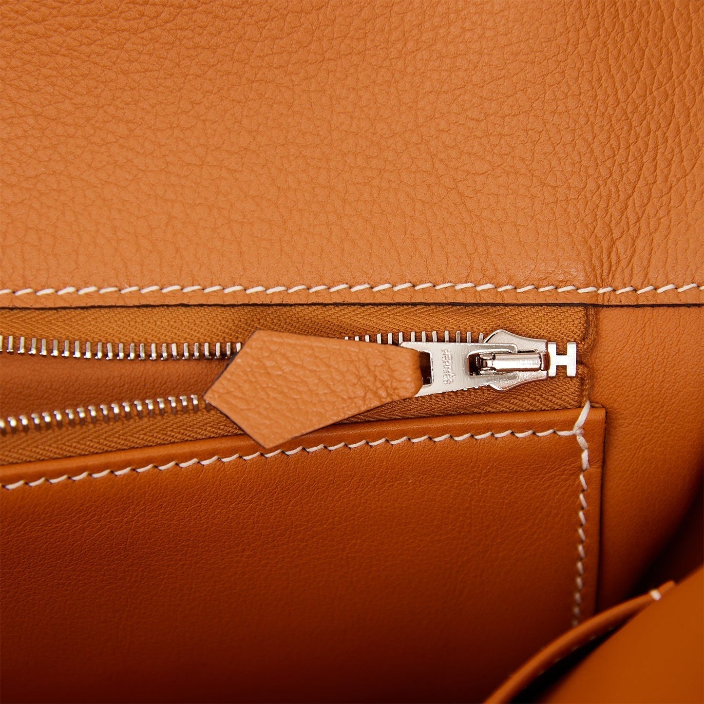 Hermes Kelly Relax Voyage 50 Toffee Togo Palladium Hardware