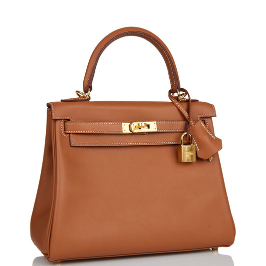 Hermes Kelly Retourne 25 Gold Swift Gold Hardware