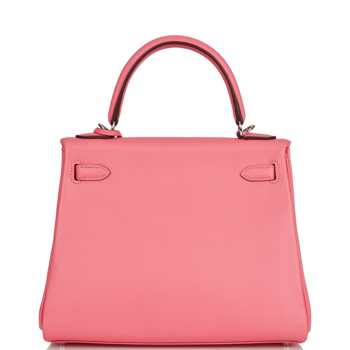 Hermes Kelly Retourne 25 Rose Azalee Swift Palladium Hardware