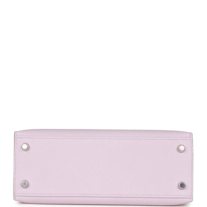 Hermes Kelly Sellier 25 Mauve Pale Epsom Palladium Hardware