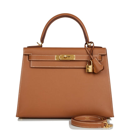 Hermes Kelly Sellier 28 Gold Madame Gold Hardware