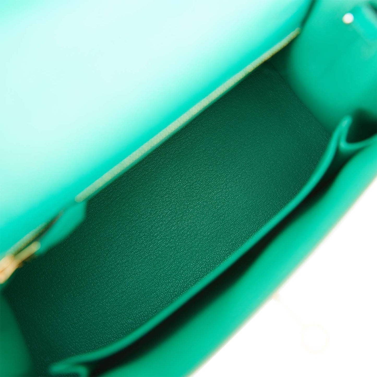 Hermes Kelly Sellier 25 Vert Jade Epsom Gold Hardware