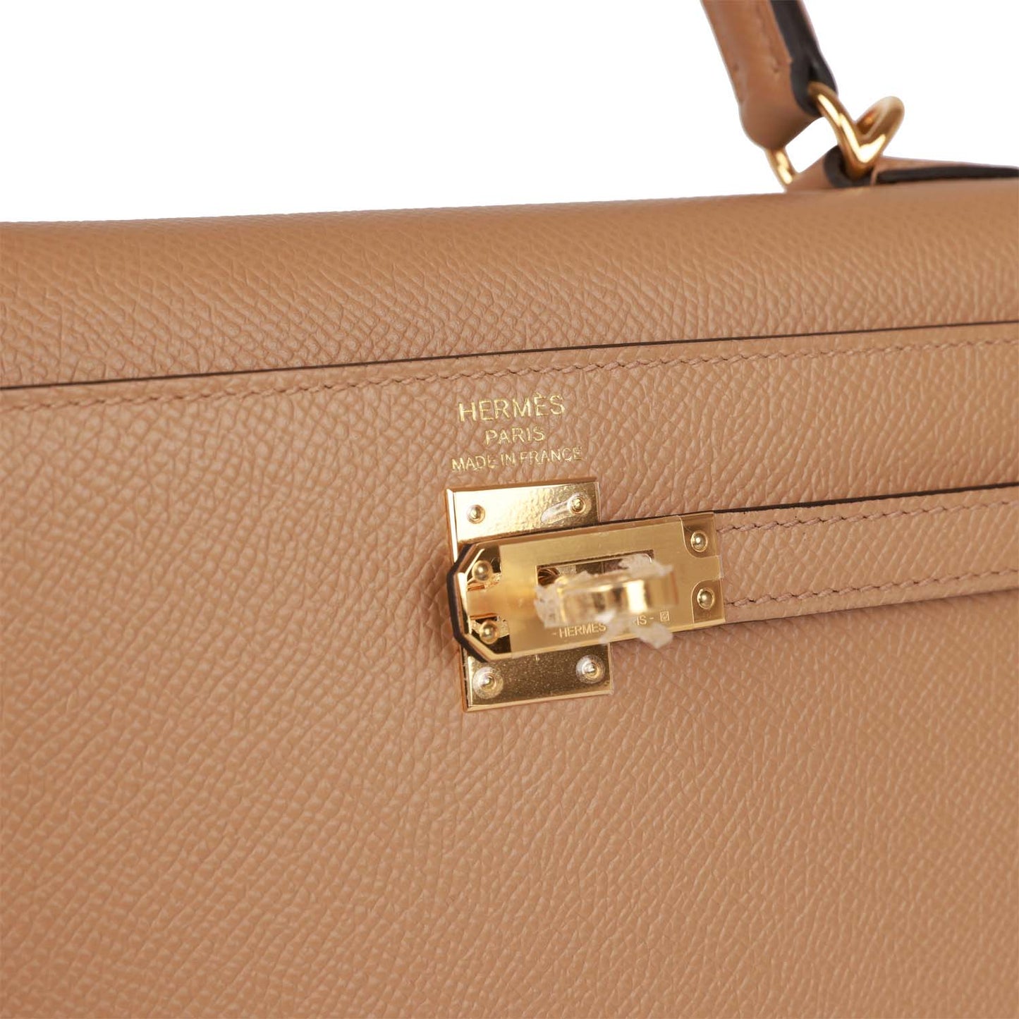 Hermes Kelly Sellier 25 Chai Epsom Gold Hardware