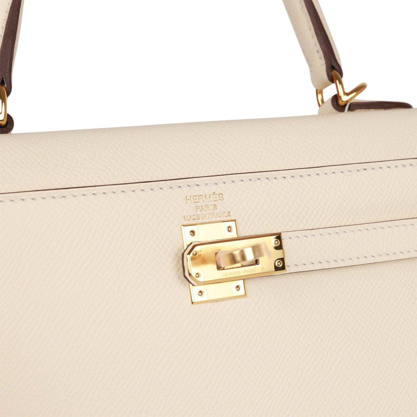 Hermes Kelly Sellier 25 Nata Epsom Gold Hardware