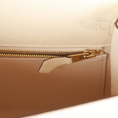 Hermes Kelly Sellier 25 Nata Epsom Gold Hardware