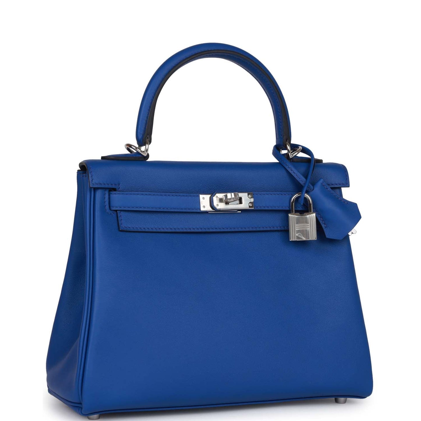 Hermes Kelly Retourne 25 Bleu Royal Swift Palladium Hardware