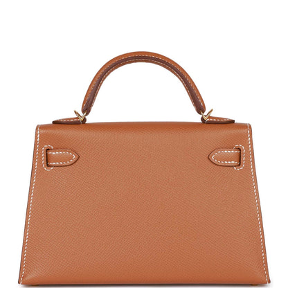 Hermes Kelly Sellier 20 Gold Epsom Gold Hardware