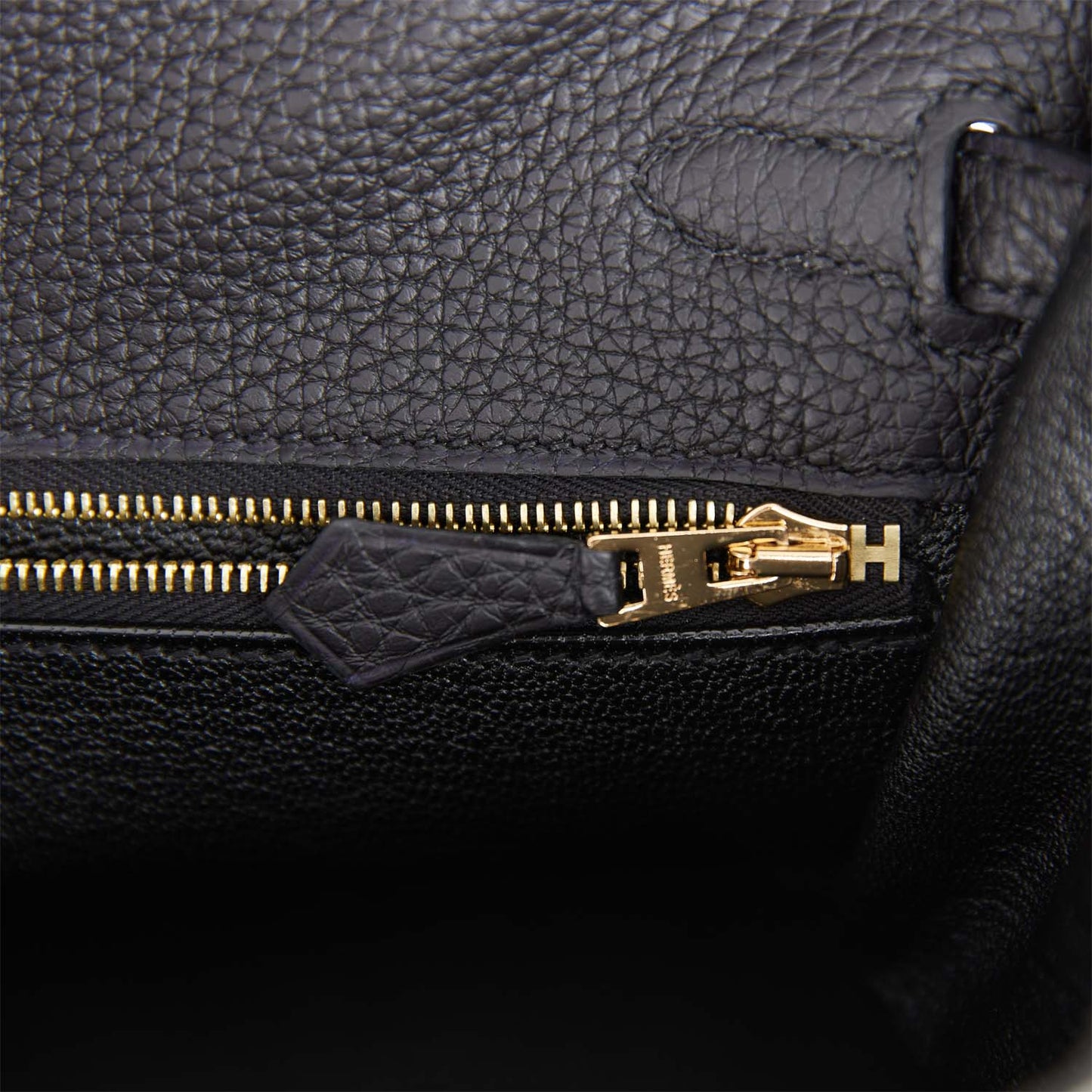 Hermes Kelly Retourne 25 Black Togo Gold Hardware