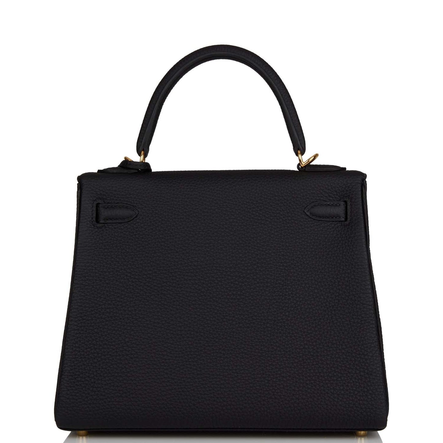 Hermes Kelly Retourne 25 Black Togo Gold Hardware