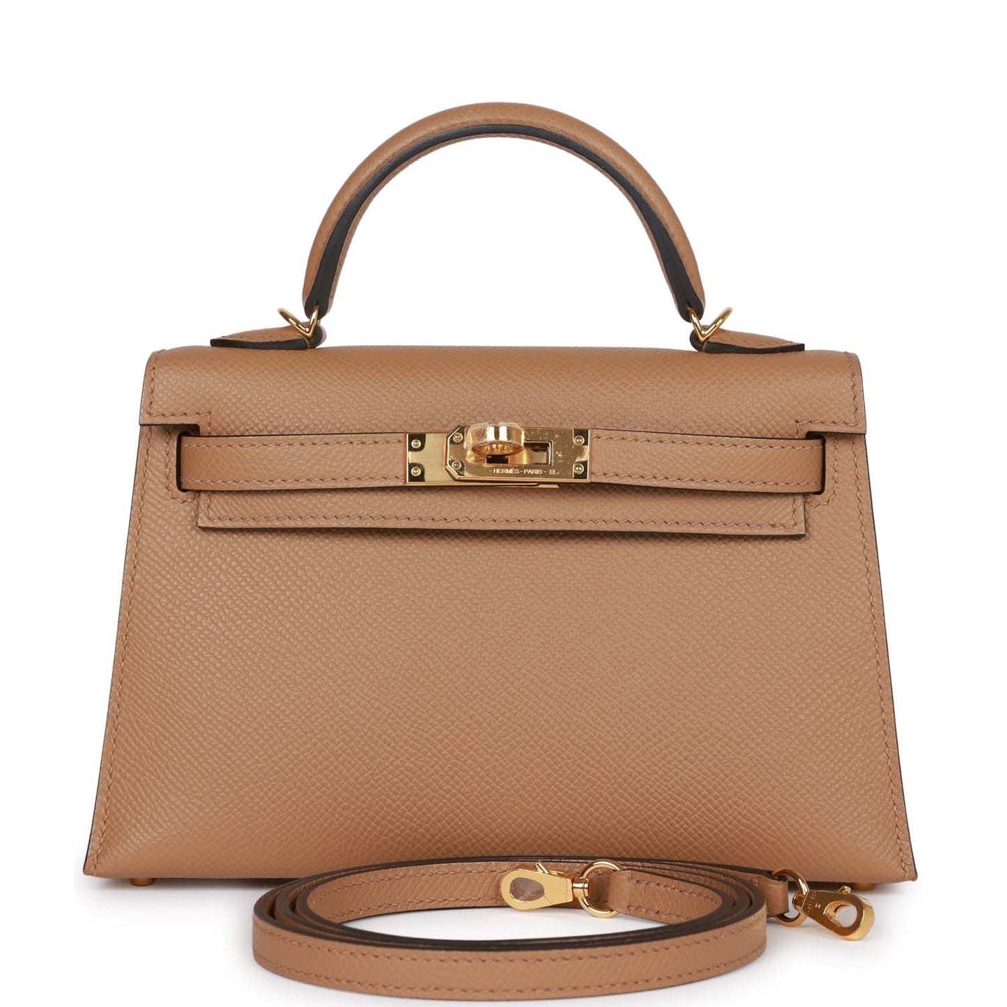 Hermes Kelly Sellier 20 Chai Epsom Gold Hardware for