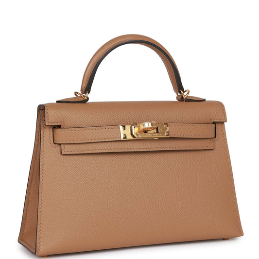 Hermes Kelly Sellier 20 Chai Epsom Gold Hardware