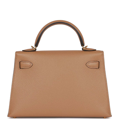 Hermes Kelly Sellier 20 Chai Epsom Gold Hardware