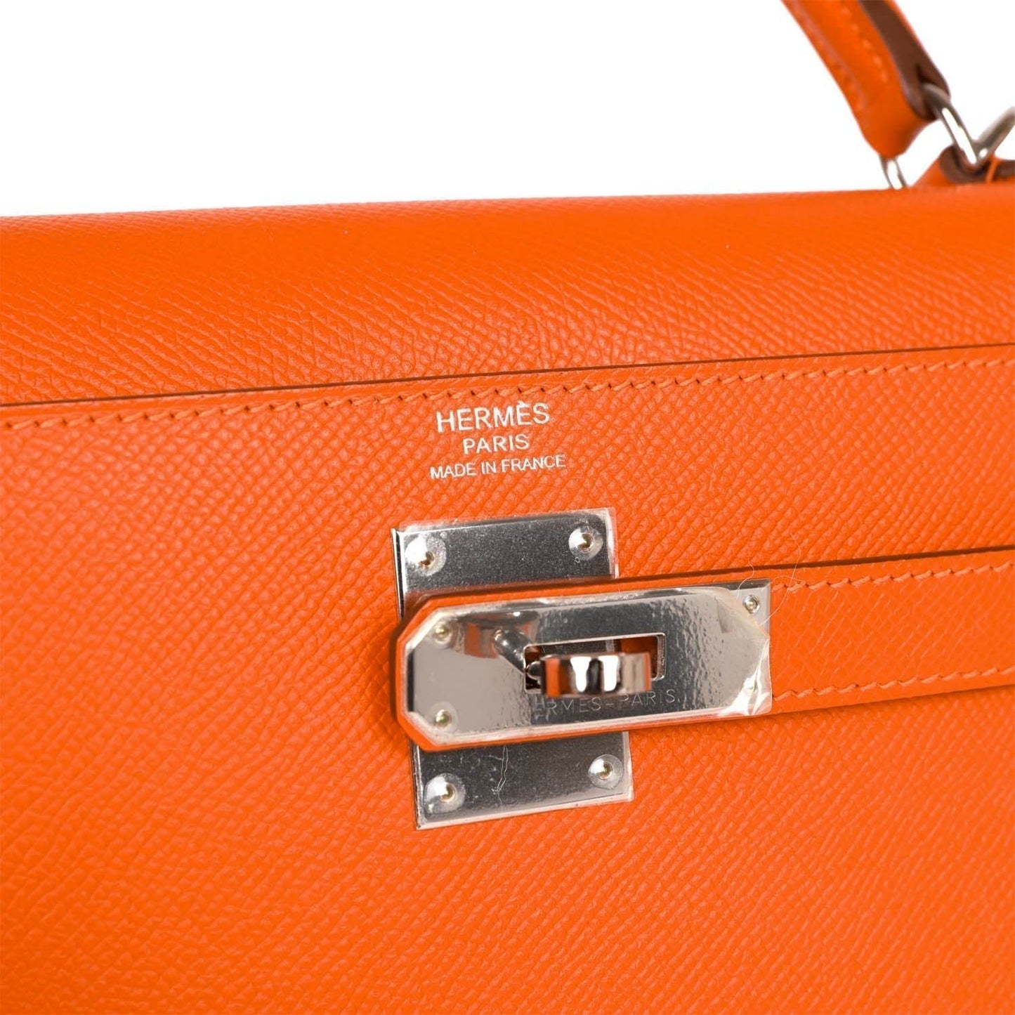 Hermes Kelly Sellier 32 Feu Epsom Palladium Hardware