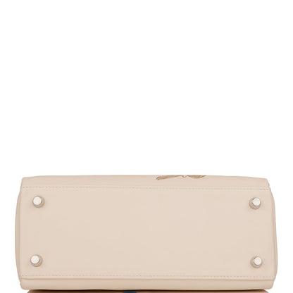 Hermes Kelly Retourne 25 In & Out Nata Swift Palladium Hardware