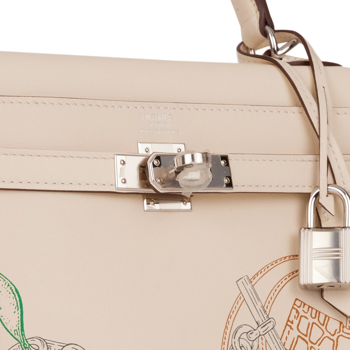 Hermes Kelly Retourne 25 In & Out Nata Swift Palladium Hardware