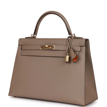 Hermes Special Order (HSS) Kelly Sellier 32 Gris Asphalte Verso Epsom Permabrass Hardware