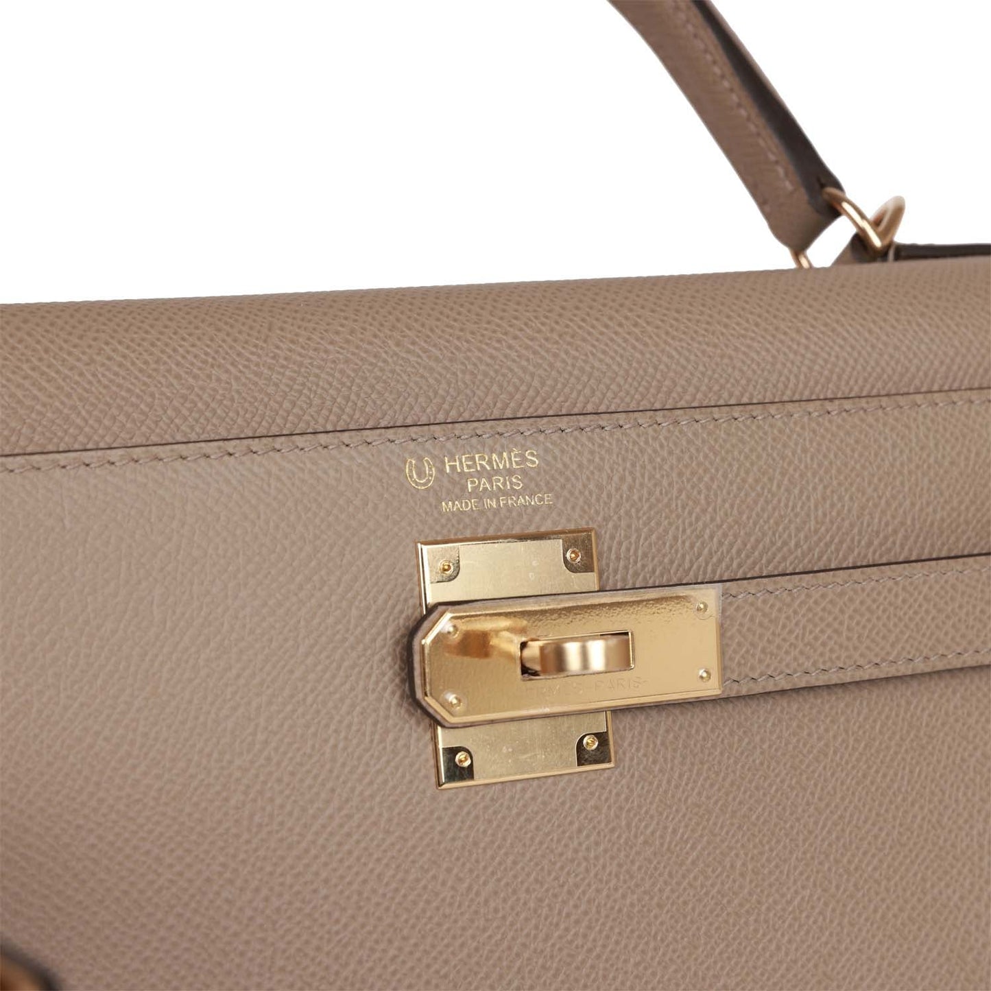 Hermes Special Order (HSS) Kelly Sellier 32 Gris Asphalte Verso Epsom Permabrass Hardware