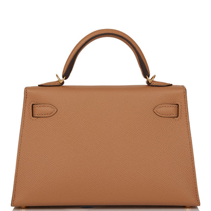 Hermes Kelly Sellier 20 Chai Epsom Gold Hardware