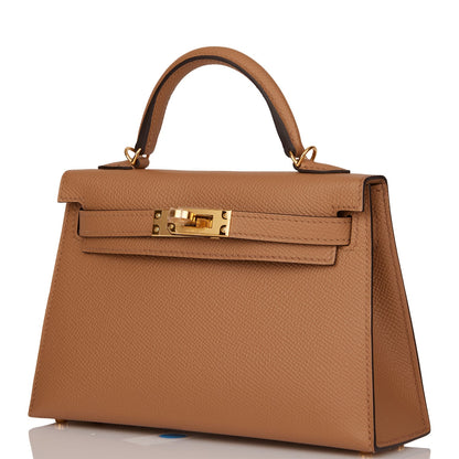 Hermes Kelly Sellier 20 Chai Epsom Gold Hardware