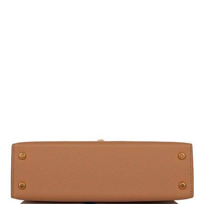 Hermes Kelly Sellier 20 Chai Epsom Gold Hardware