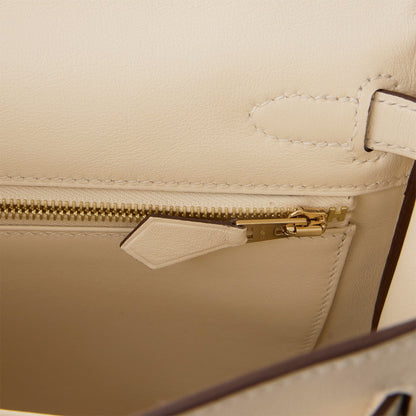 Hermes Kelly Retourne 25 Nata Swift Gold Hardware