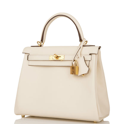 Hermes Kelly Retourne 25 Nata Swift Gold Hardware