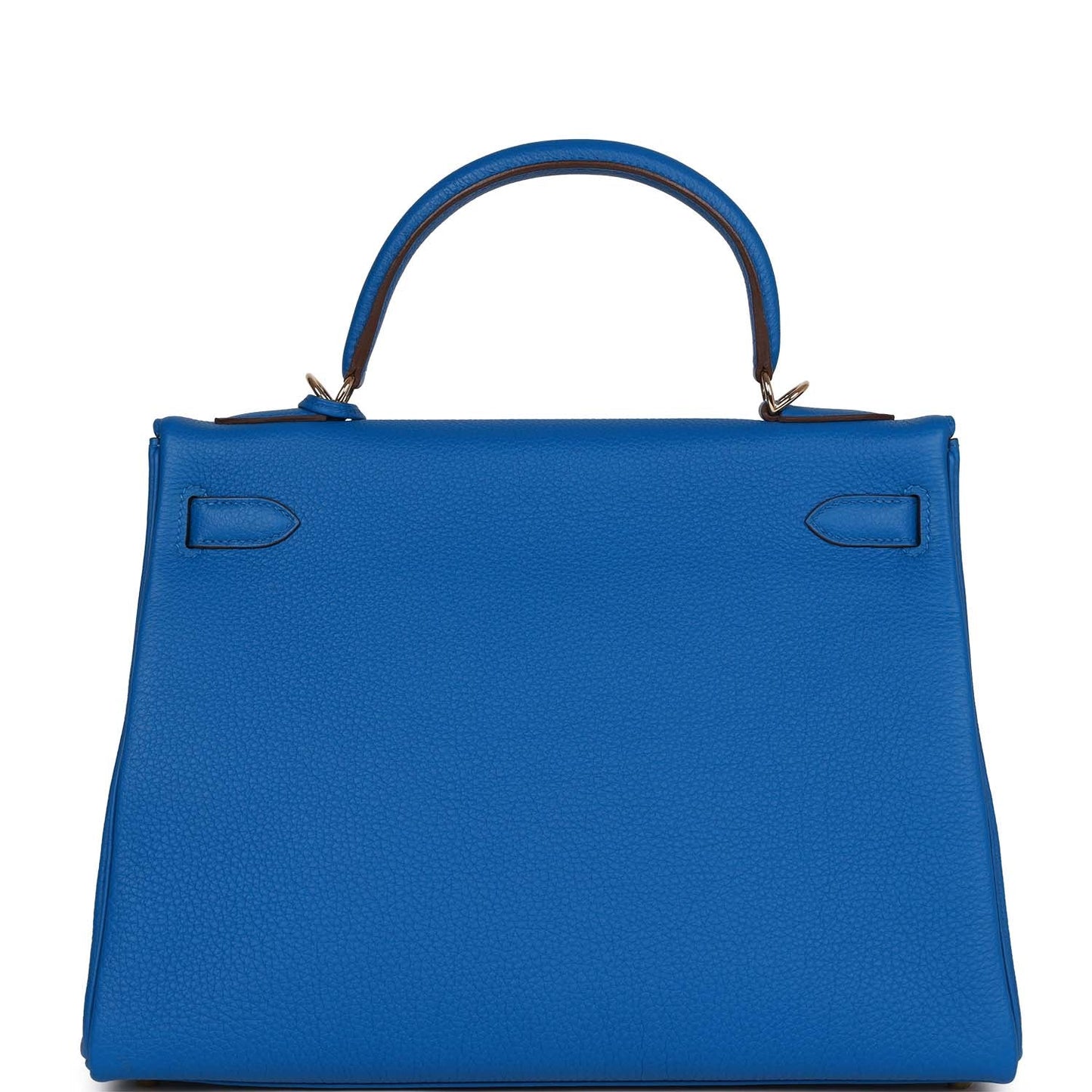 Hermes Special Order (HSS) Kelly Retourne 32 Bleu Royal Verso Togo Permabrass Hardware