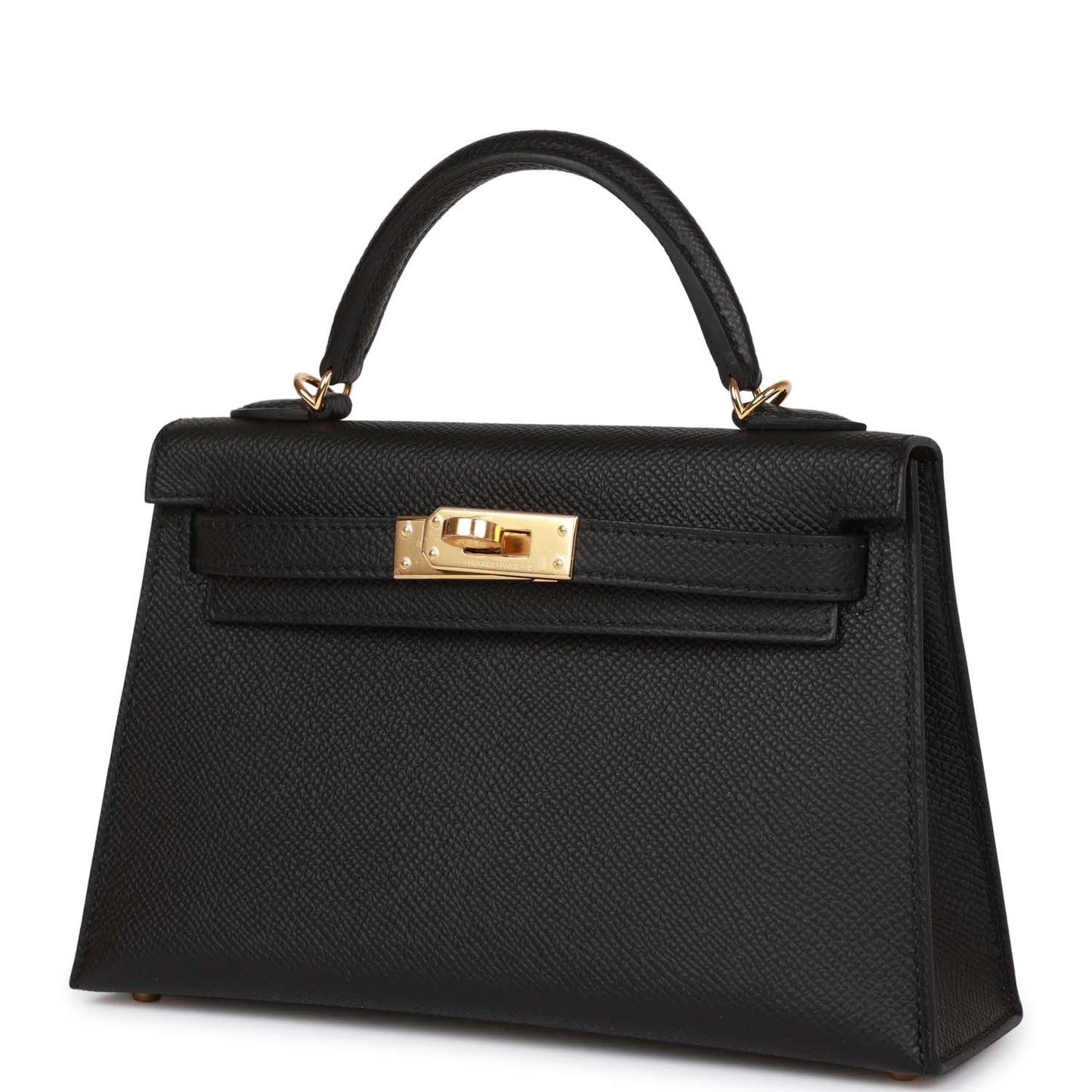 Hermes Kelly 20 Black Epsom Sellier Gold Hardware