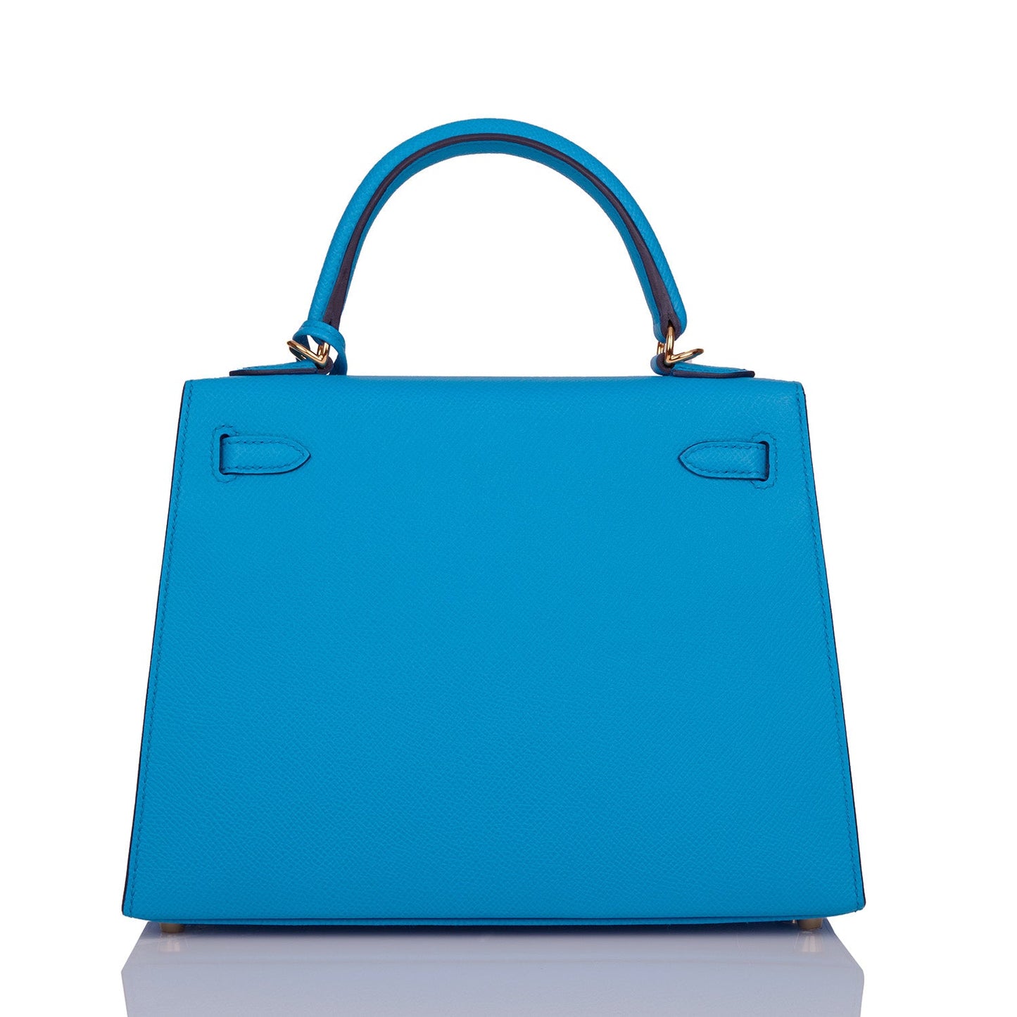 Hermes Kelly Sellier 25 Bleu Frida Epsom Gold Hardware