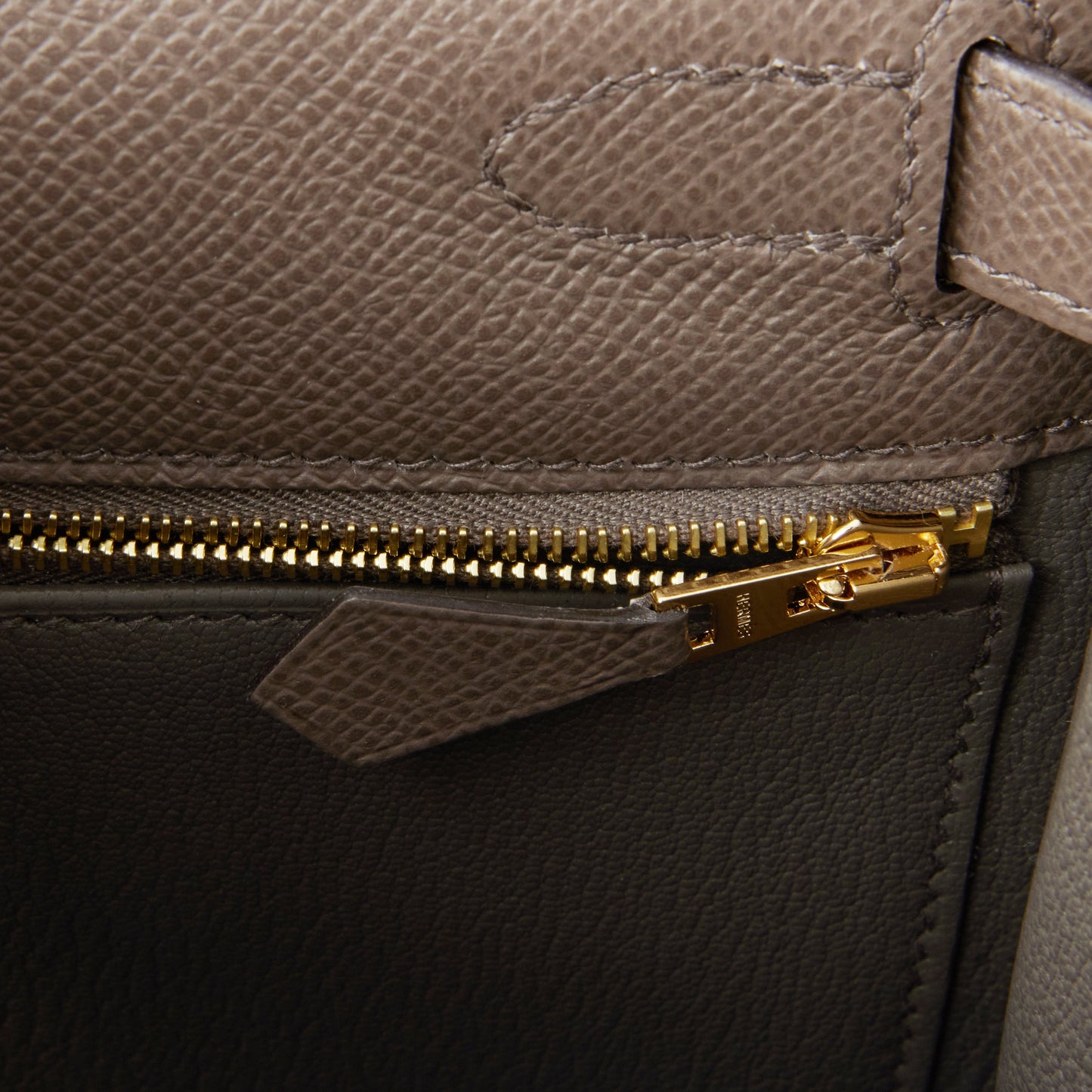 Hermes Kelly Sellier 28 Etain Epsom Gold Hardware