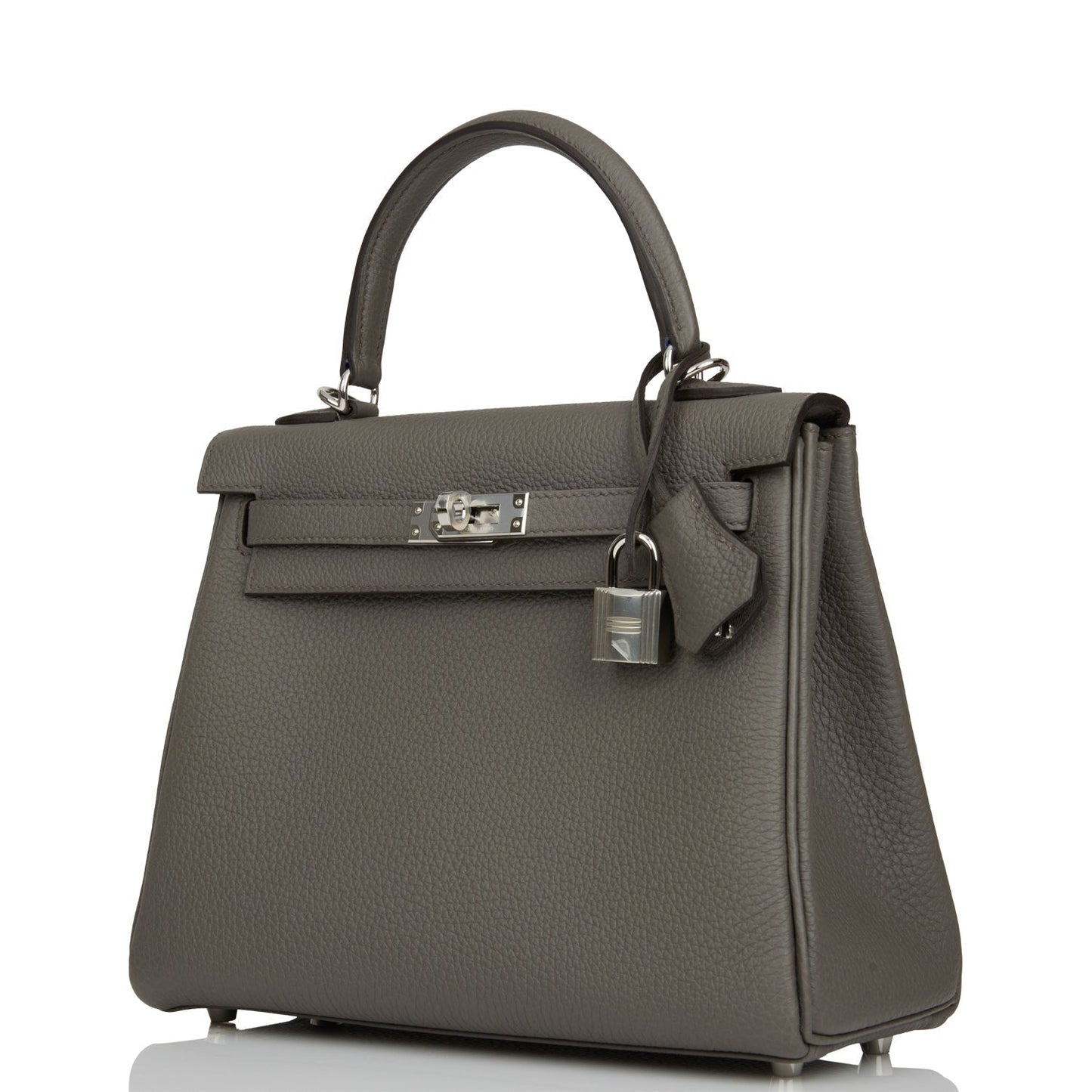 Hermes Kelly Retourne 25 Etain Togo Palladium Hardware