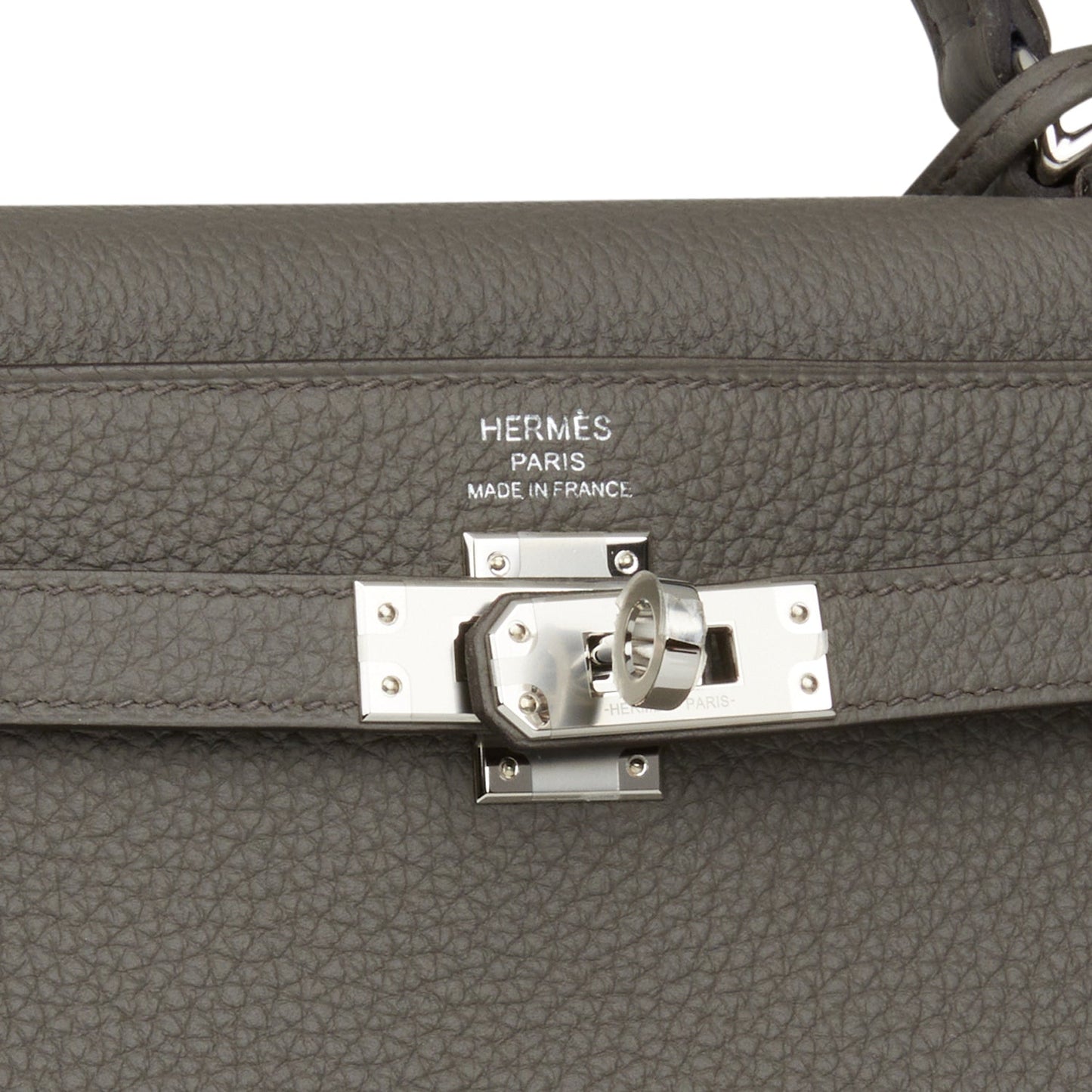 Hermes Kelly Retourne 25 Etain Togo Palladium Hardware