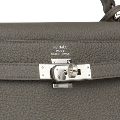 Hermes Kelly Retourne 25 Etain Togo Palladium Hardware