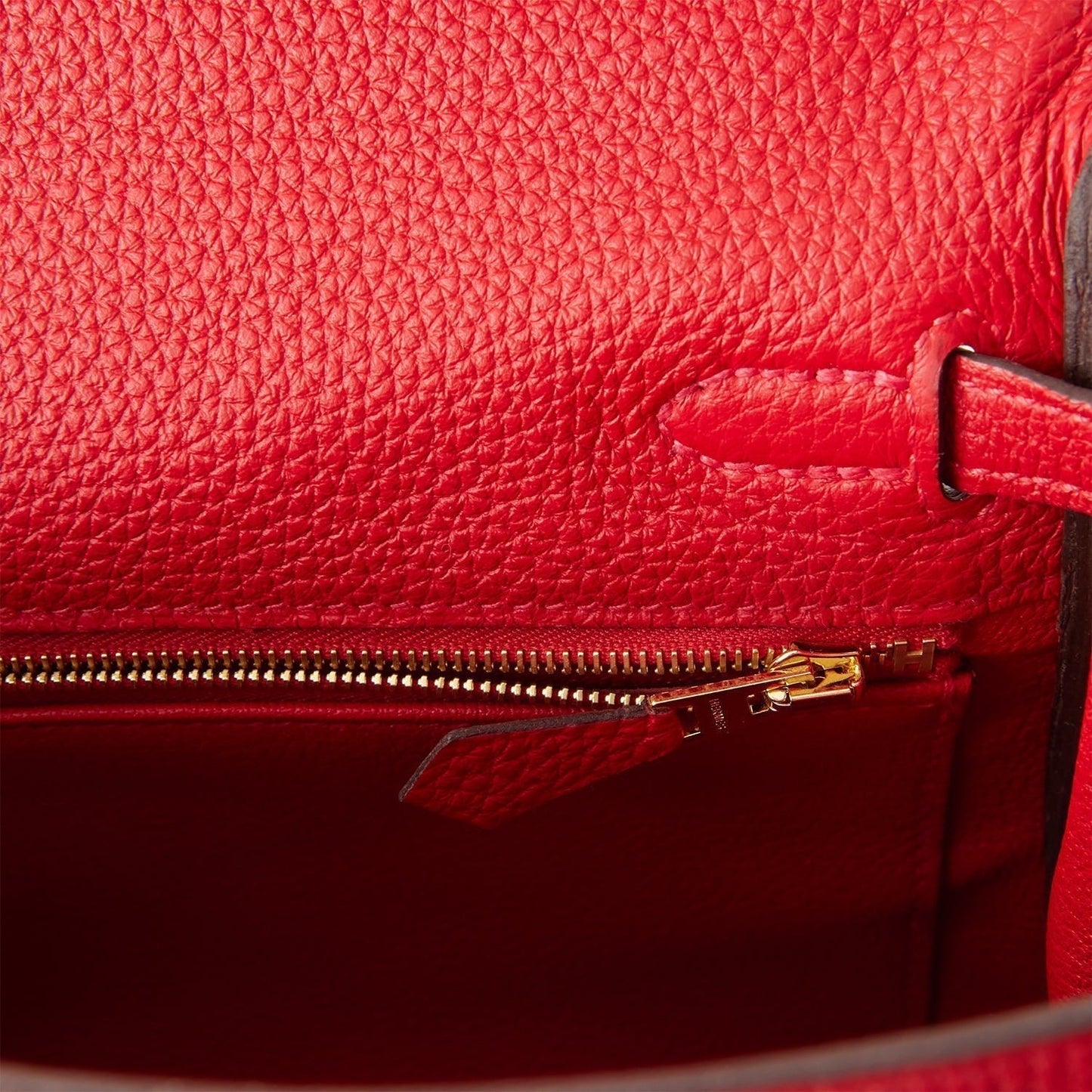 Hermes Kelly Retourne 25 Rouge Casaque Togo Gold Hardware