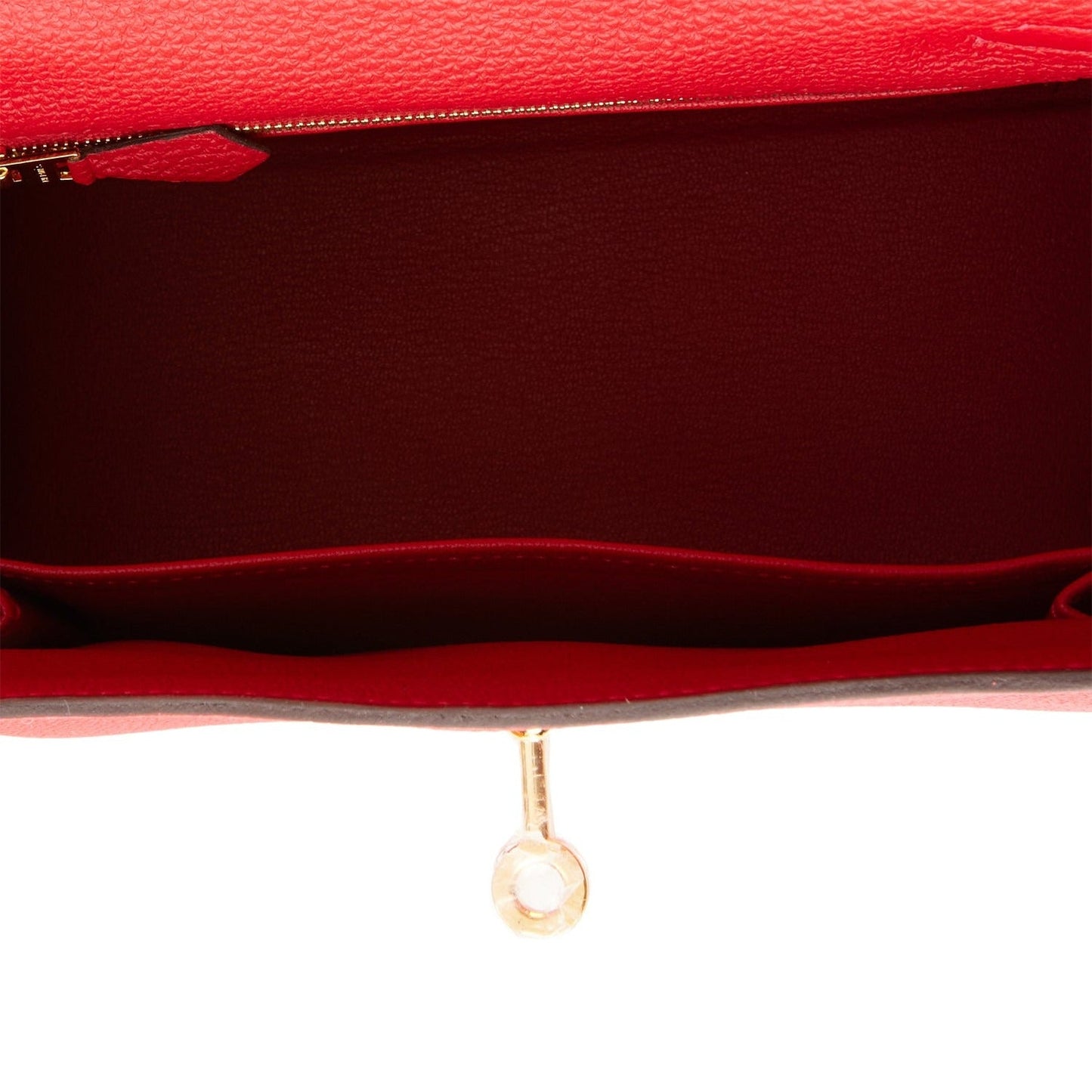 Hermes Kelly Retourne 25 Rouge Casaque Togo Gold Hardware