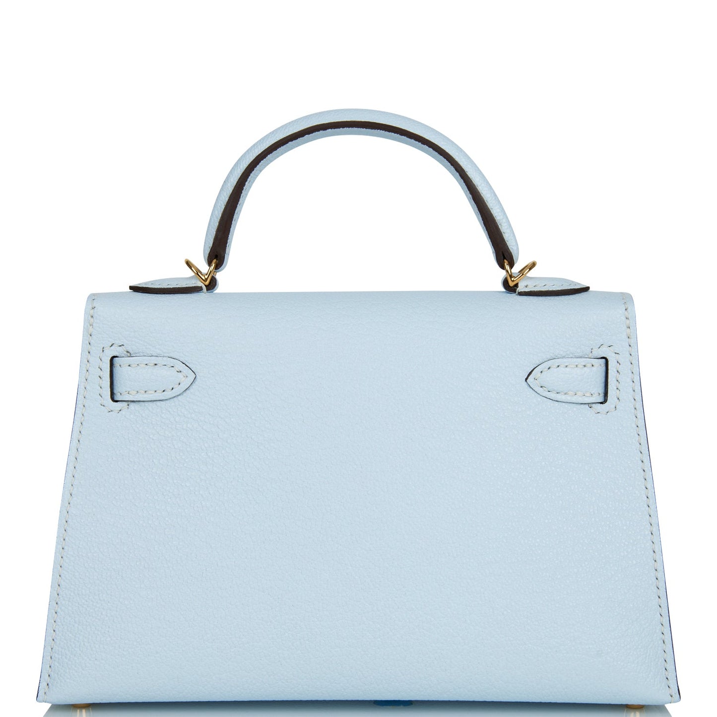 Hermes Kelly Sellier 20 Bleu Brume Chevre Gold Hardware