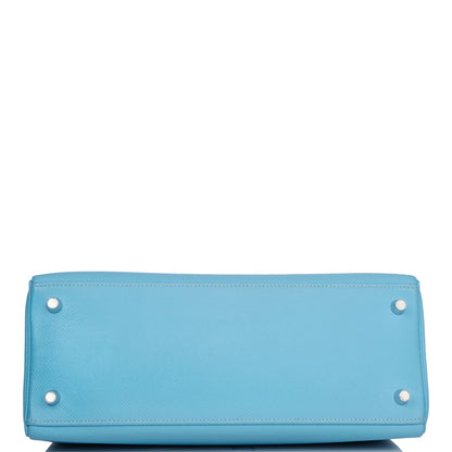 Hermes Kelly Retourne 28 Celeste Candy Epsom Palladium Hardware