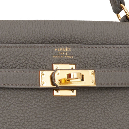 Hermes Kelly Retourne 25 Etain Togo Gold Hardware